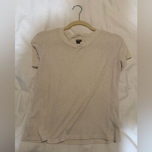 ☀️🌴aerie Slightly Cropped Ribbed Short Sleeve Tee